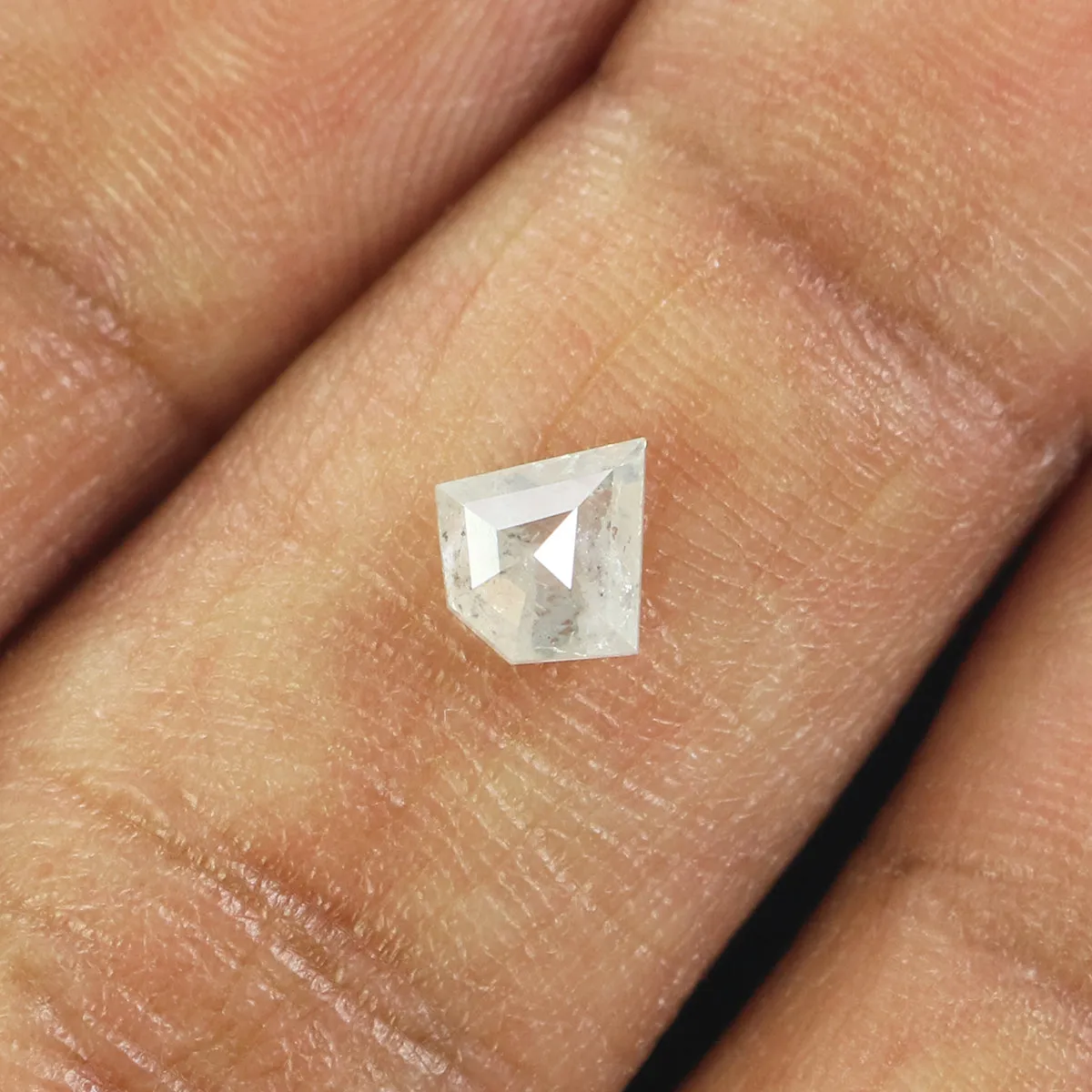 0.47 Ct Natural Loose Shield Shape Diamond Salt And Pepper Shield Shape Diamond 5.40 MM Natural Gray Color Shield Rose Cut Diamo