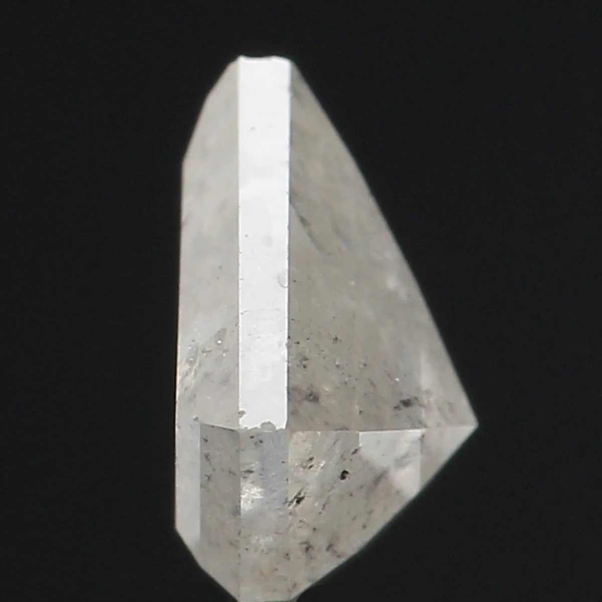 0.47 Ct Natural Loose Shield Shape Diamond Salt And Pepper Shield Shape Diamond 5.40 MM Natural Gray Color Shield Rose Cut Diamo