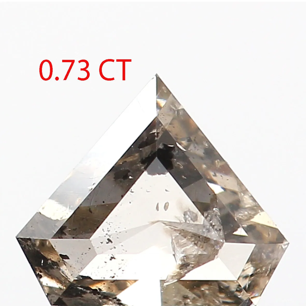 0.73 Ct Natural Loose Shield Shape Diamond Salt And Pepper Shield Shape Diamond 5.80 MM Natural Gray Color Shield Rose Cut Diamo