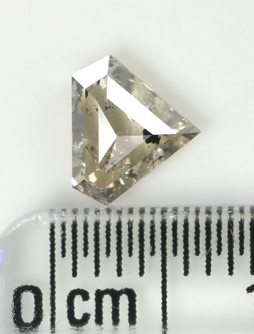 0.73 Ct Natural Loose Shield Shape Diamond Salt And Pepper Shield Shape Diamond 5.80 MM Natural Gray Color Shield Rose Cut Diamo