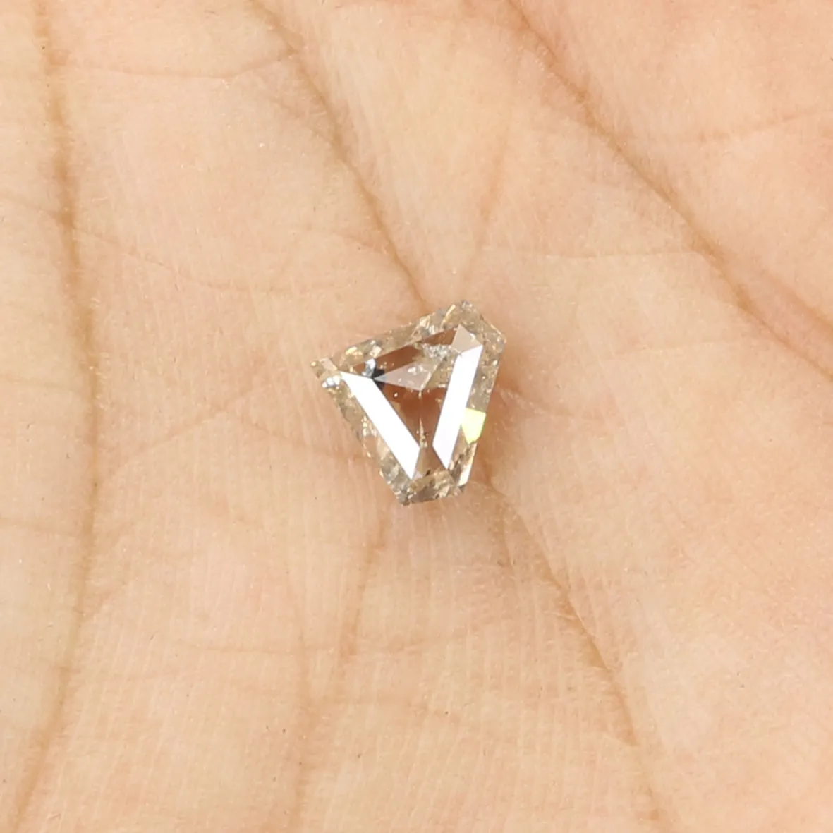 0.73 Ct Natural Loose Shield Shape Diamond Salt And Pepper Shield Shape Diamond 5.80 MM Natural Gray Color Shield Rose Cut Diamo