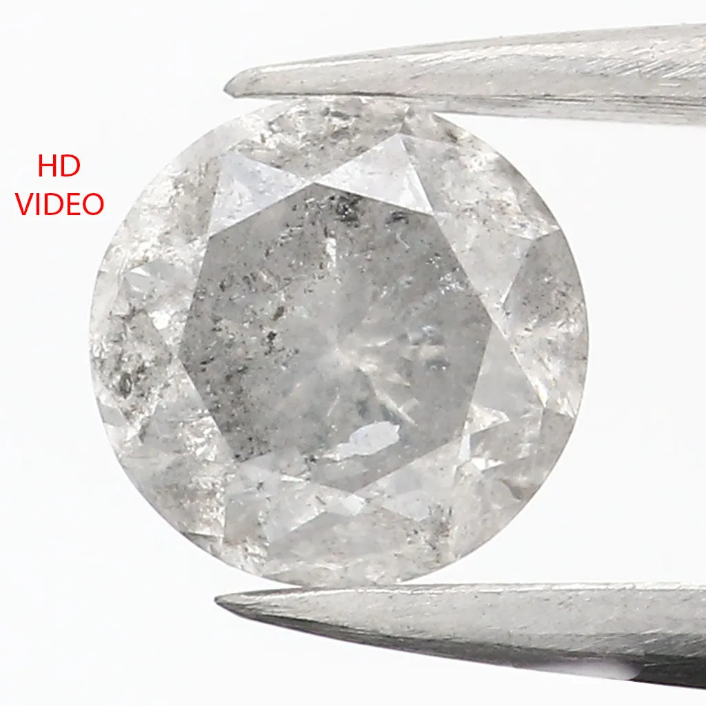 0.80 CT Natural Loose Diamond Round Gray Color 5.65 MM L9069