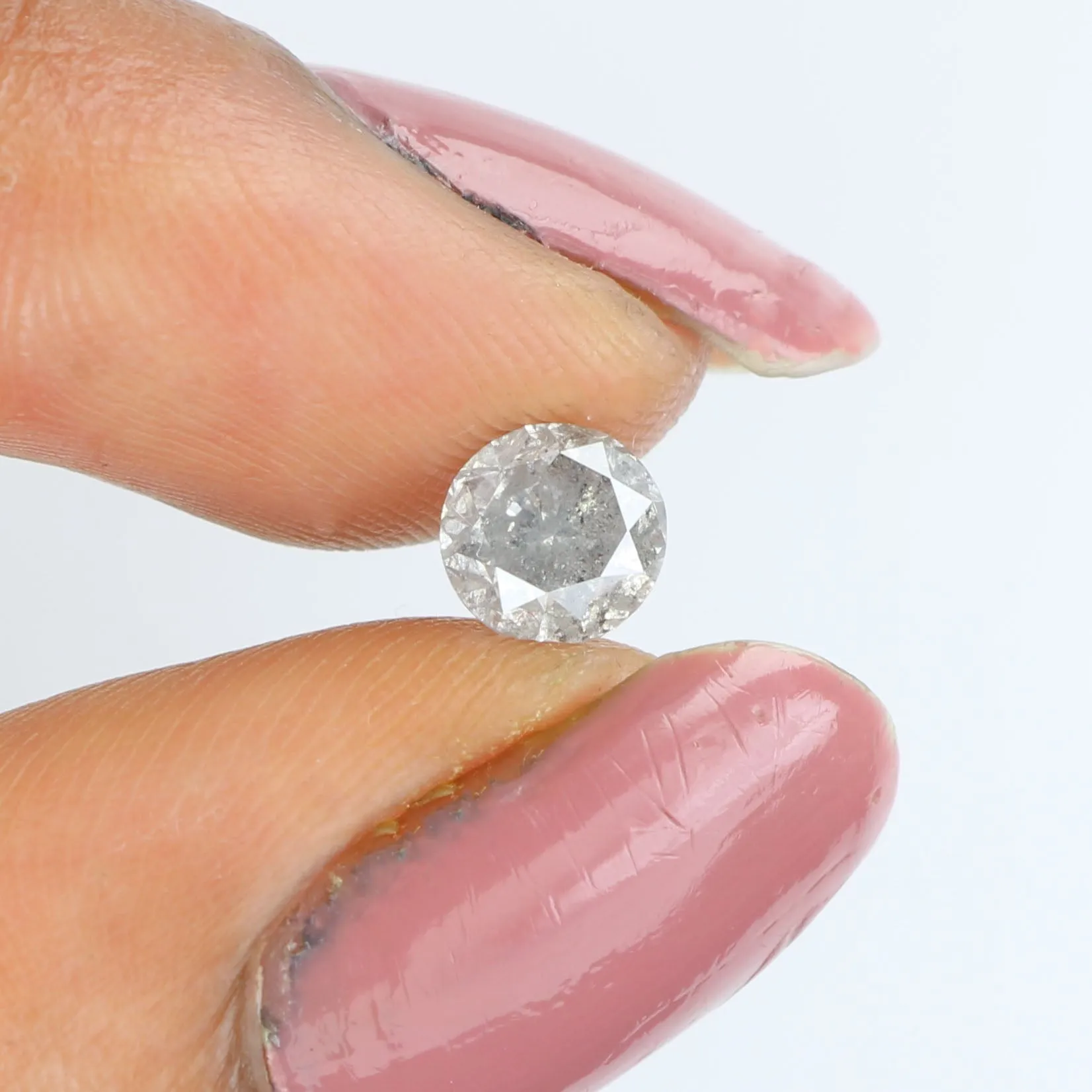 0.80 CT Natural Loose Diamond Round Gray Color 5.65 MM L9069