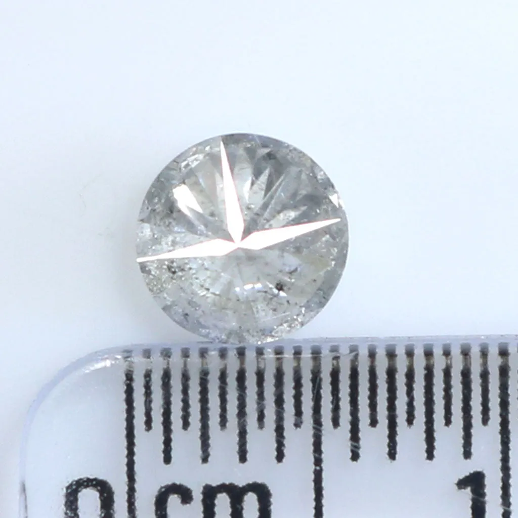 0.80 CT Natural Loose Diamond Round Gray Color 5.65 MM L9069