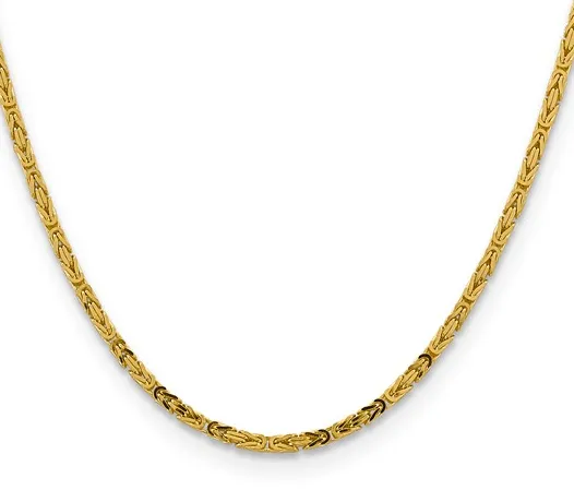 10K 2.5mm Byzantine Chain