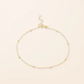 10K Gold Ball Anklet