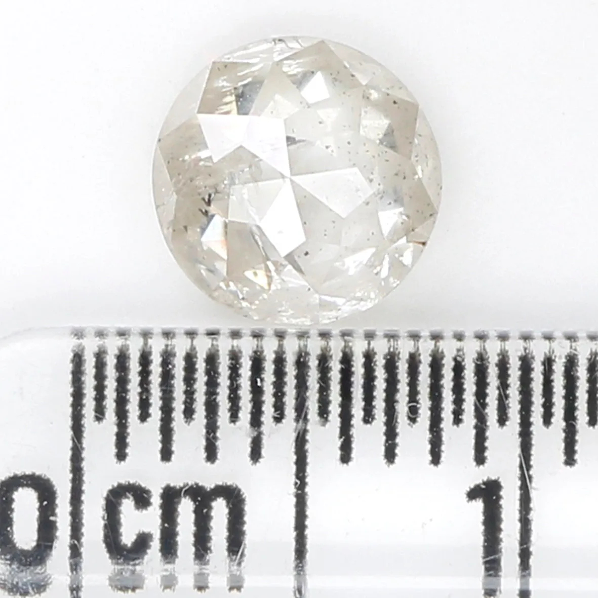 1.13 CT Natural Loose Round Rose Cut Diamond Gray Color Round Shape Diamond 6.55 MM Natural Loose Gray Diamond Round Rose Cut Di