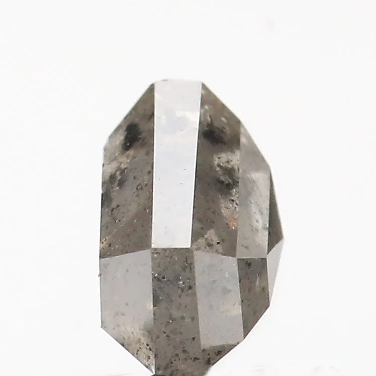 1.29 Ct Natural Loose Shield Shape Diamond Salt And Pepper Shield Shape Diamond 6.00 MM Natural Gray Color Shield Rose Cut Diamo