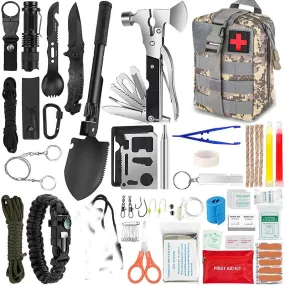 142pcs Survival First Aid Kit Outdoor Gear