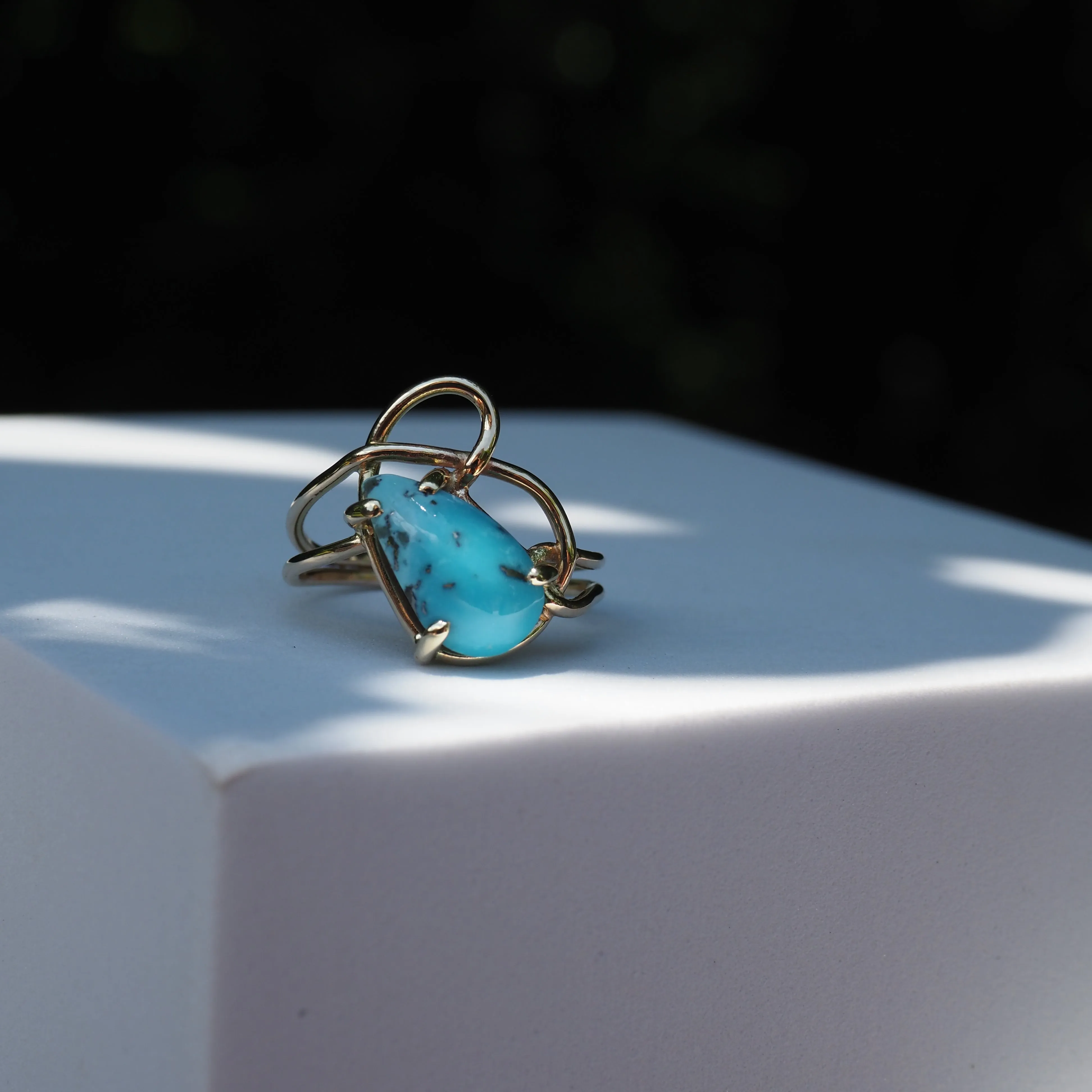 14k Turquoise Flow Ring