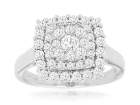 14K White Gold Diamond Fashion Ring