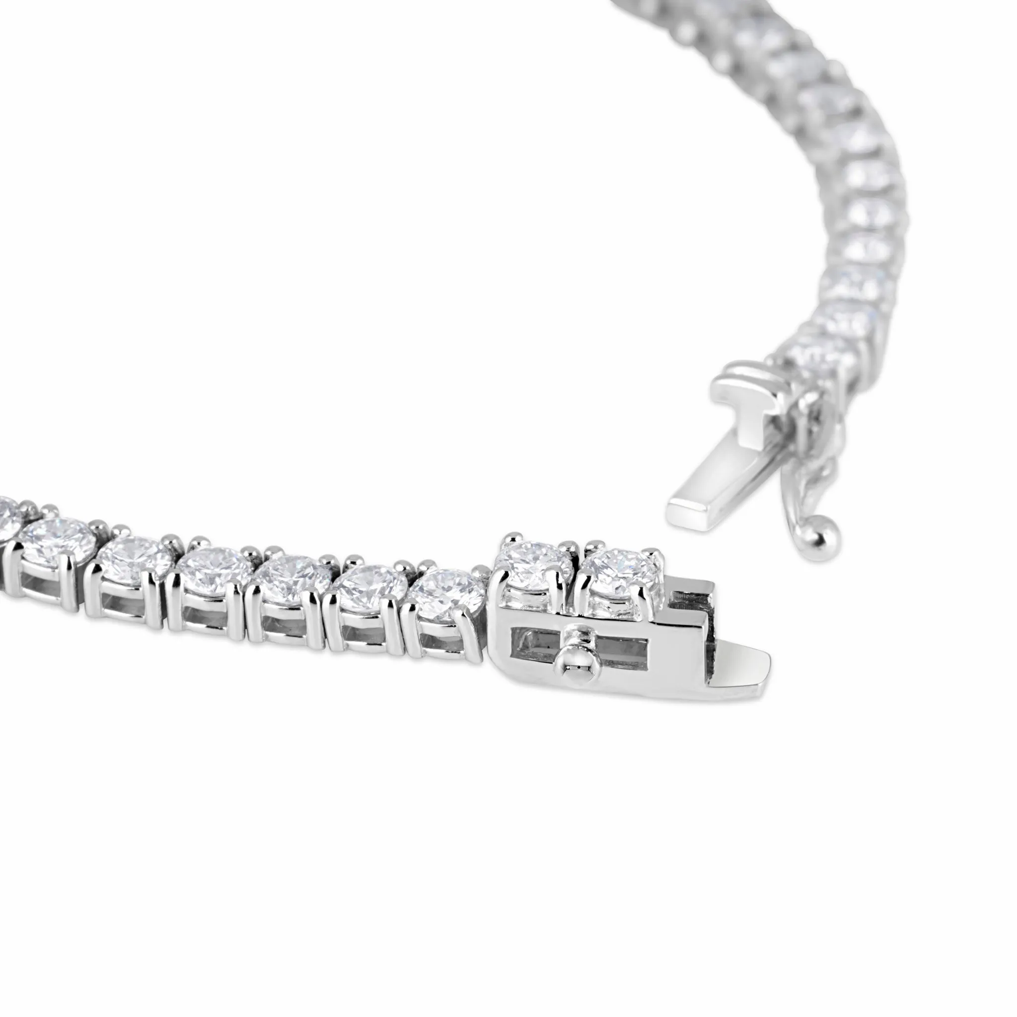 14k White Gold Eternity Diamond Tennis Necklace 11.50 Carats