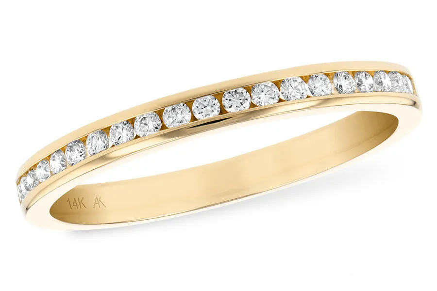 14K Yellow Gold & Diamond Band .25tw