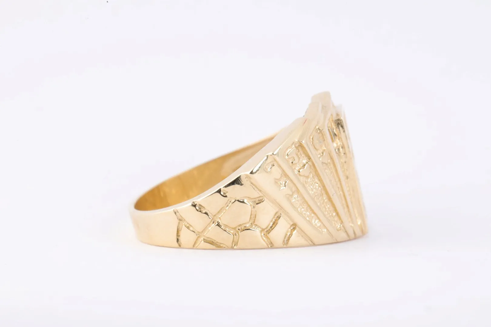 14k Yellow Gold Playing Cards Fashion Ring Size 11 (6.46g.)