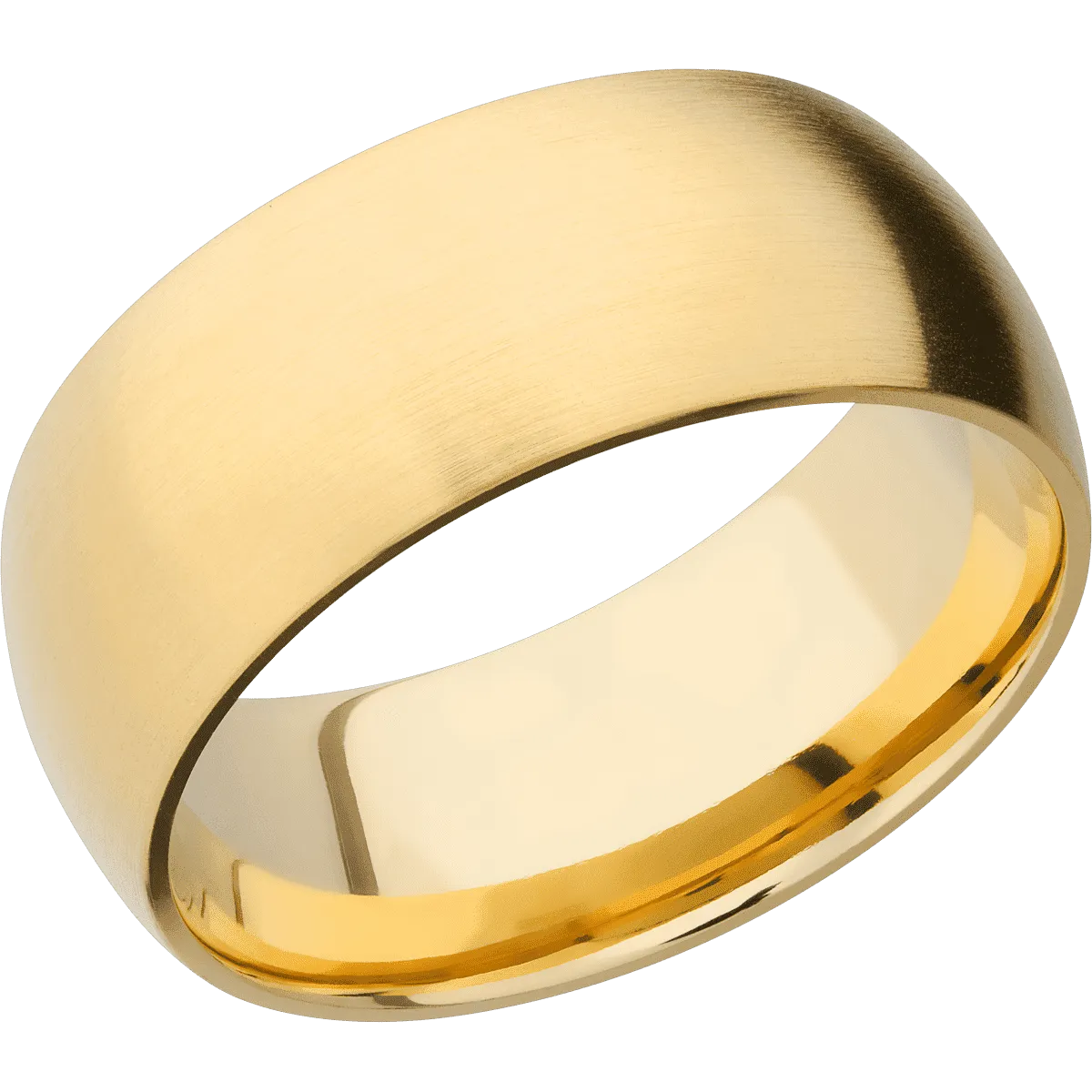 14K Yellow Gold with Satin Finish