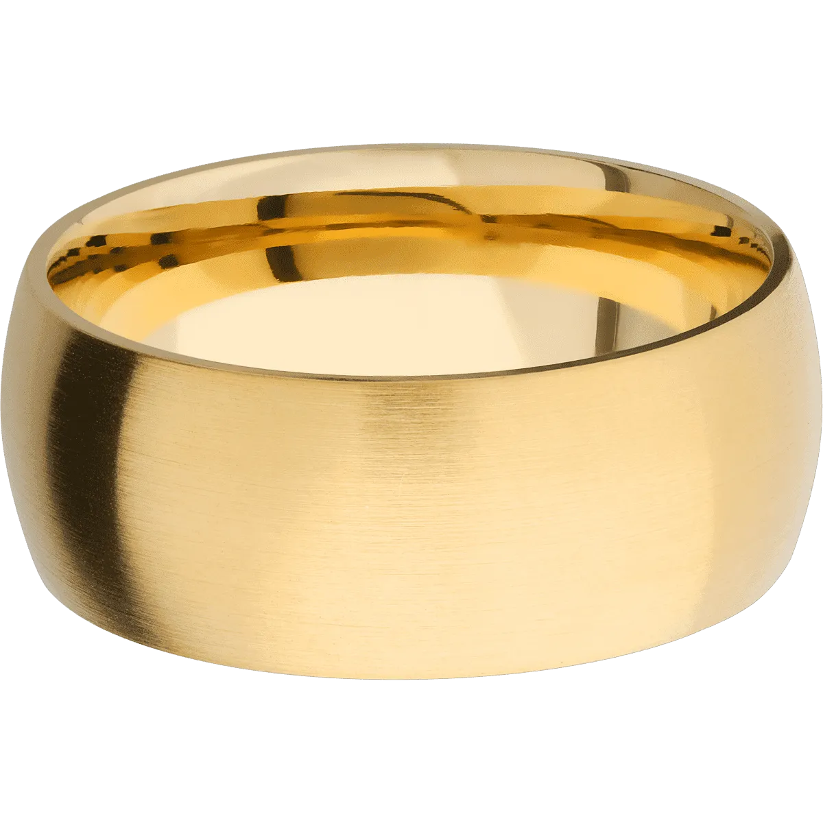 14K Yellow Gold with Satin Finish