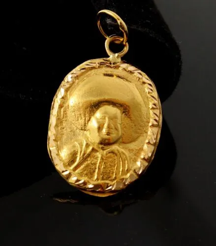 22k 22ct Solid Yellow Gold Puttaparthi Shri Sathya Sai Shirdi Baba guru P1044 ns