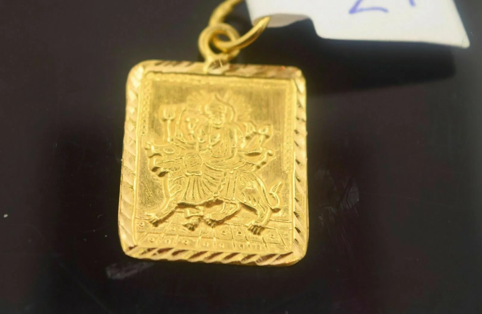 22k Jewelry Solid Gold SHRI Vaishnu DURGA MATA OM OHM AHM Pendant ns