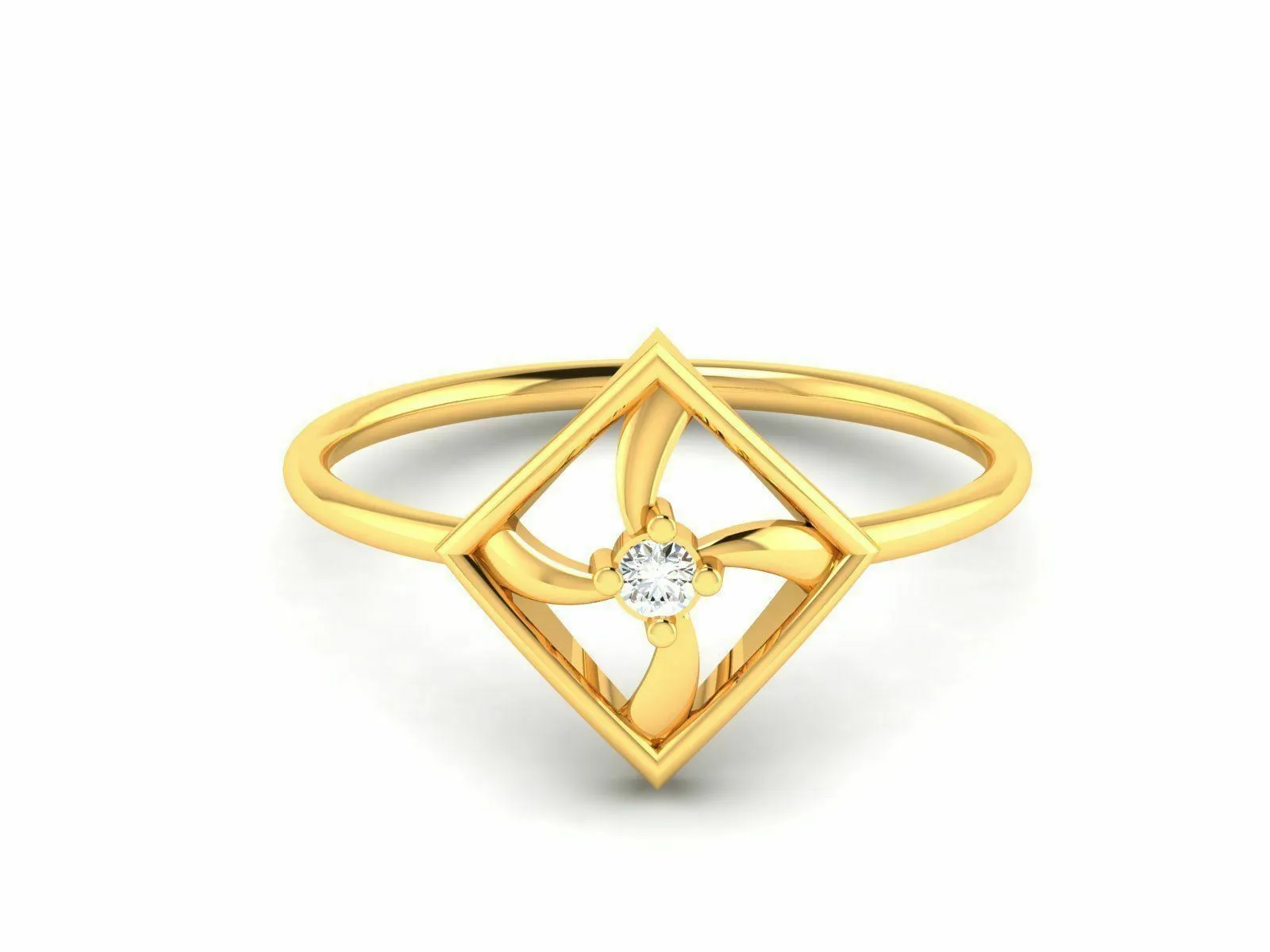 22k Ring Solid Gold Ladies Jewelry Modern Triangle Band CGR40