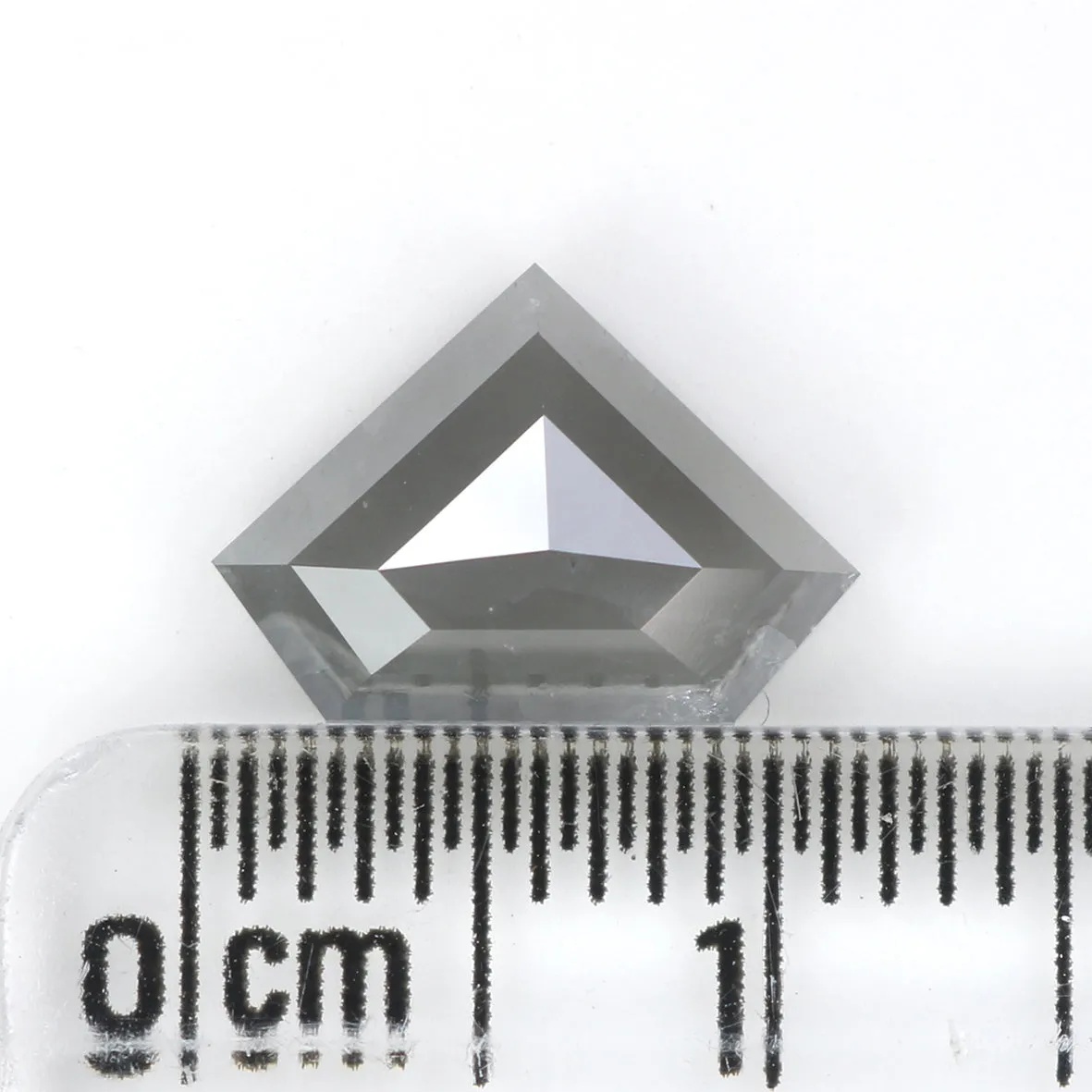 2.35 Ct Natural Loose Shield Diamond Gray Color Shield Cut Diamond 7.90 MM Natural Loose Diamond Gray Color Shield Rose Cut Diam