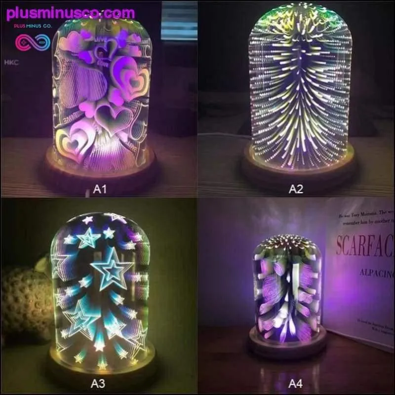 3D Magic Night Light Table Lamp LED USB Innovative