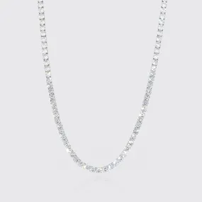 5mm Tennis Chain - White Gold