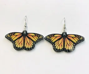 Acrylic Monarch Butterfly Earrings Jewelry