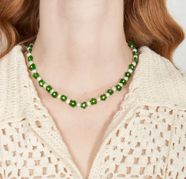 Amal Necklace Green Luxury Jewelry | Millo