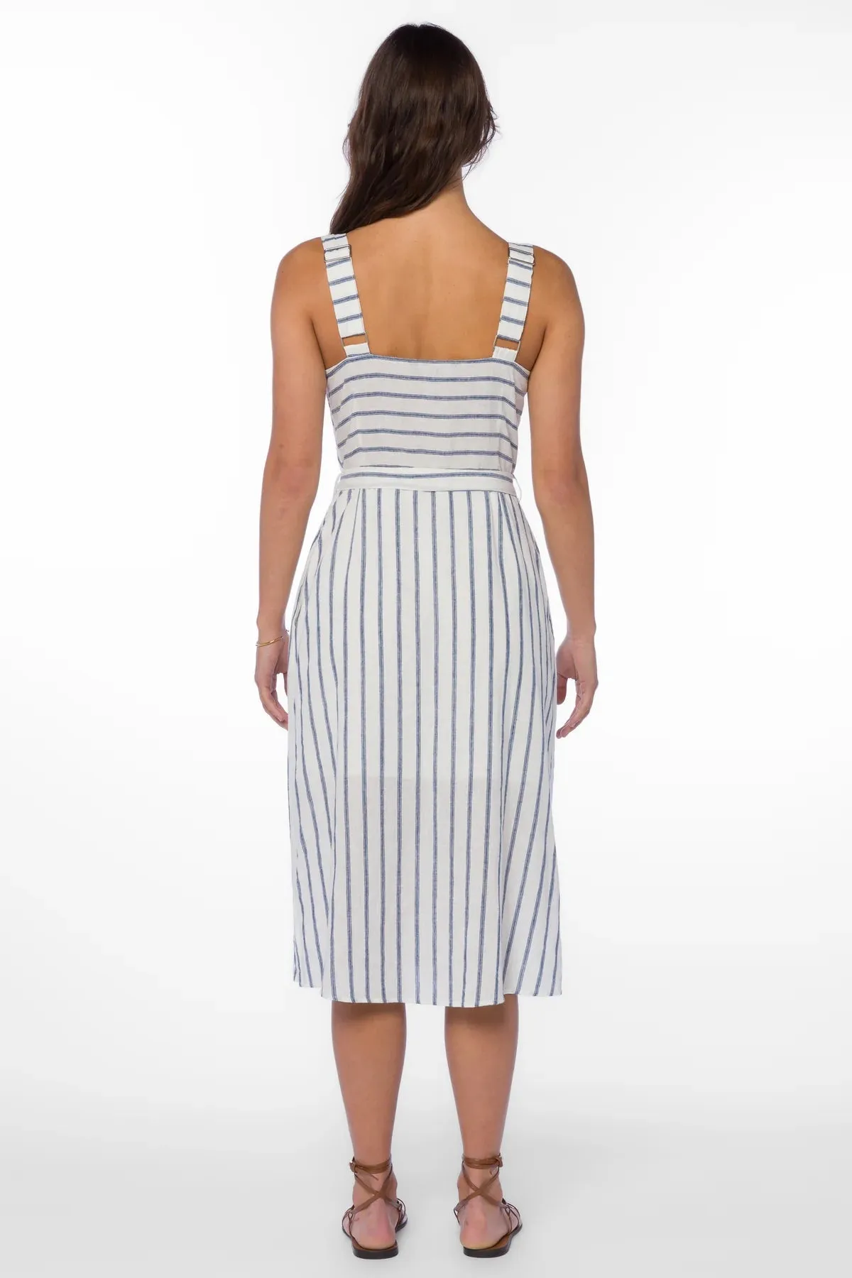 Amber Navy Stripe Dress