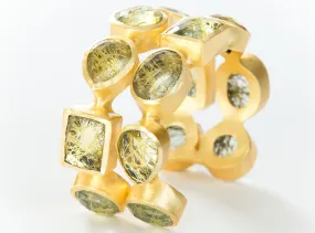 Amelia Double Cuff (Yellow Quartz)