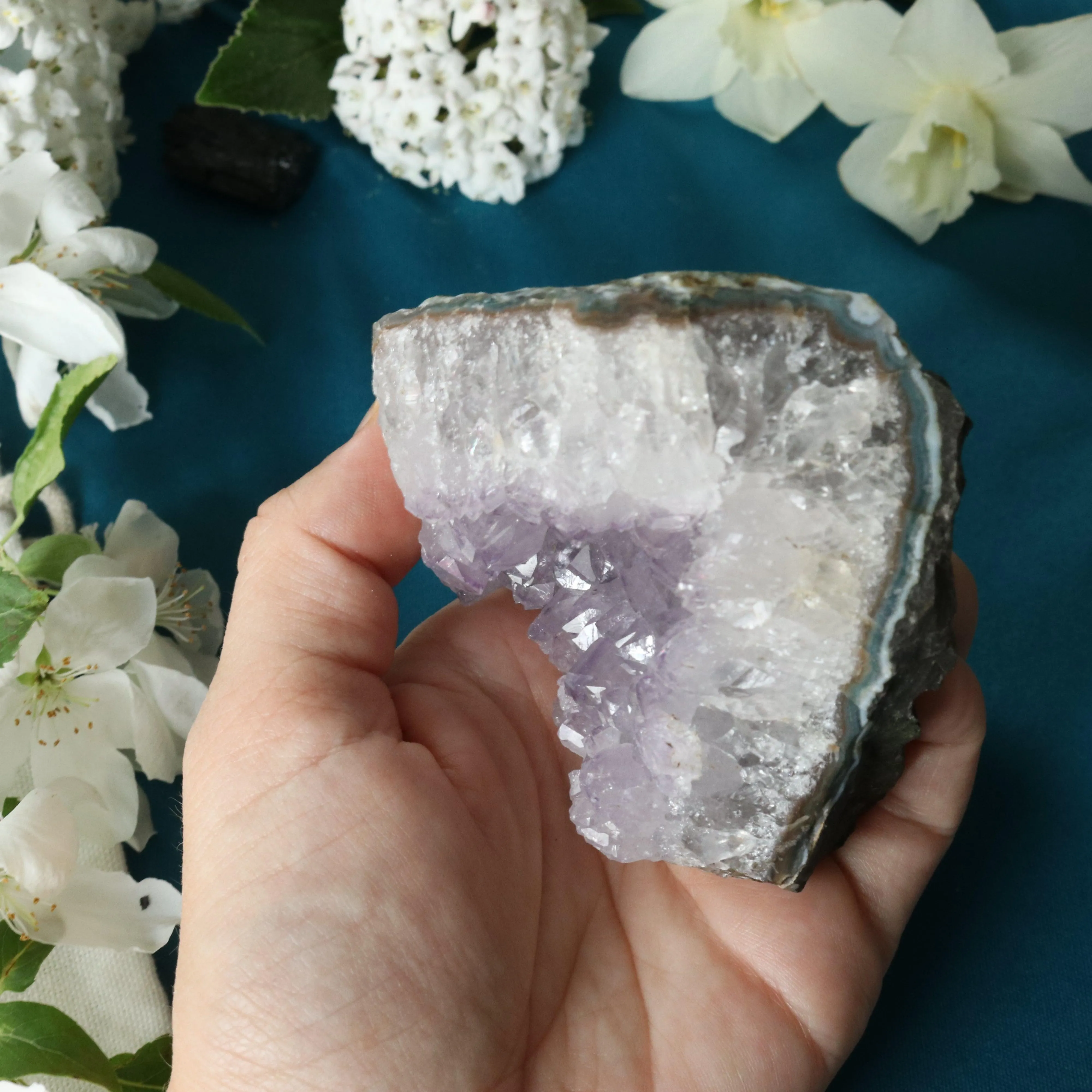 Amethyst Cluster Geode ~ Soft Purple with Healing Energy