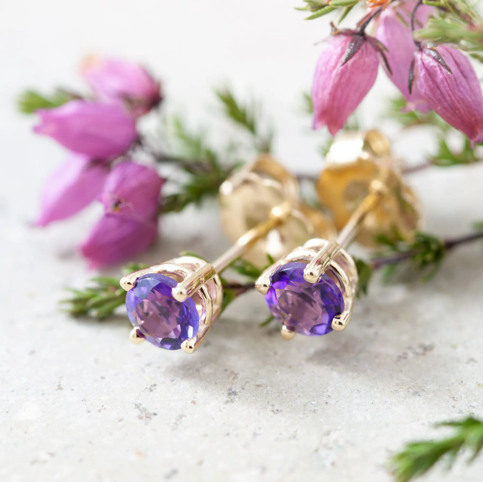 Amethyst Studs