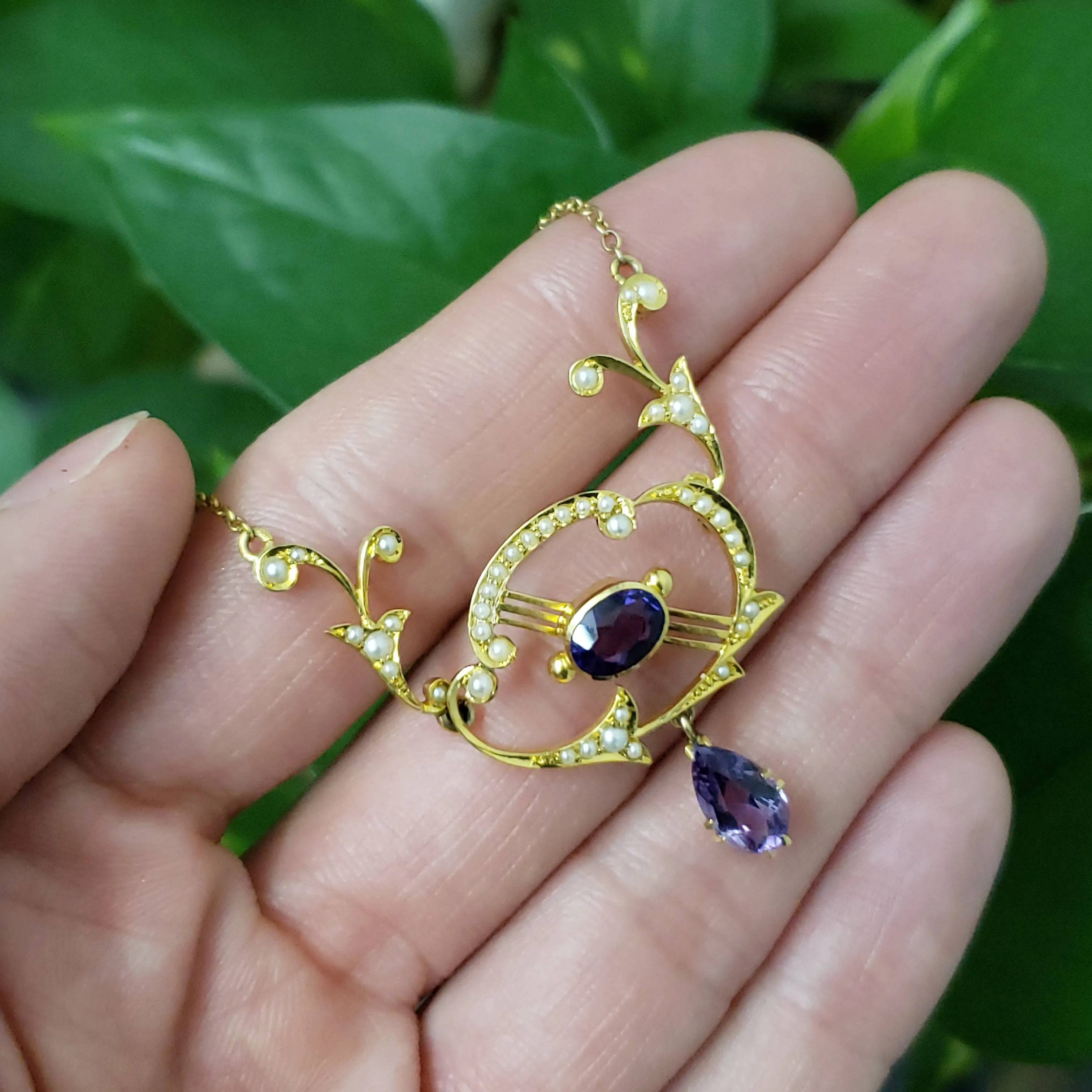 Antique Amethyst Lavalier