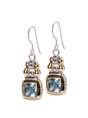 Anvil Square Fish Hook Earrings by John Medeiros Jewelry