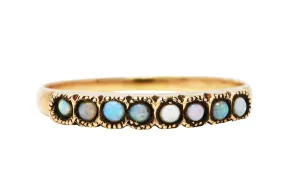 Art Nouveau Opal 14 Karat Gold Band Ring