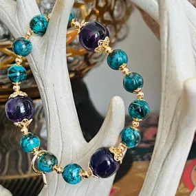 Baby Turquoise & Amethyst Bracelet