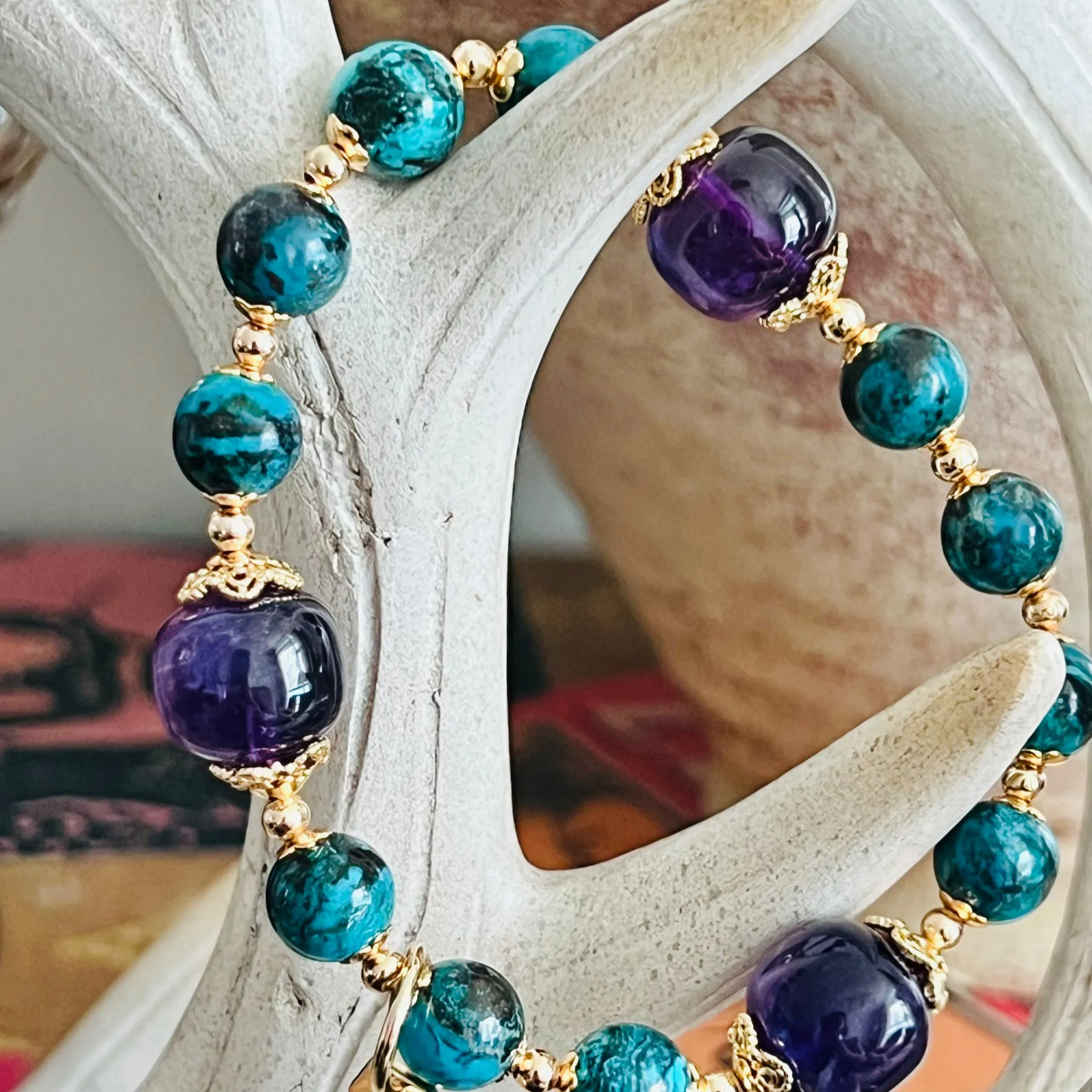 Baby Turquoise & Amethyst Bracelet