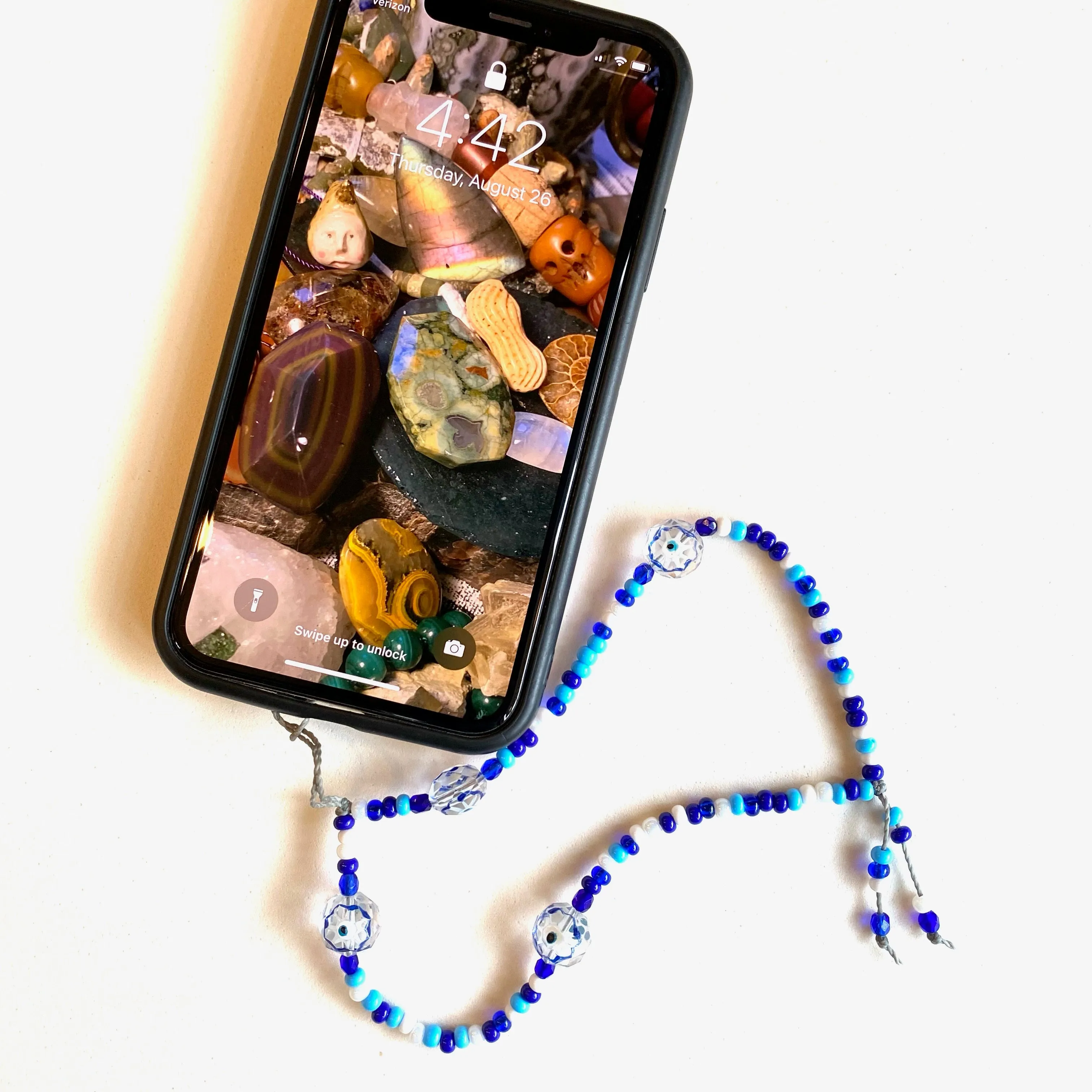 Beaded Cell Phone Jewelry Strap