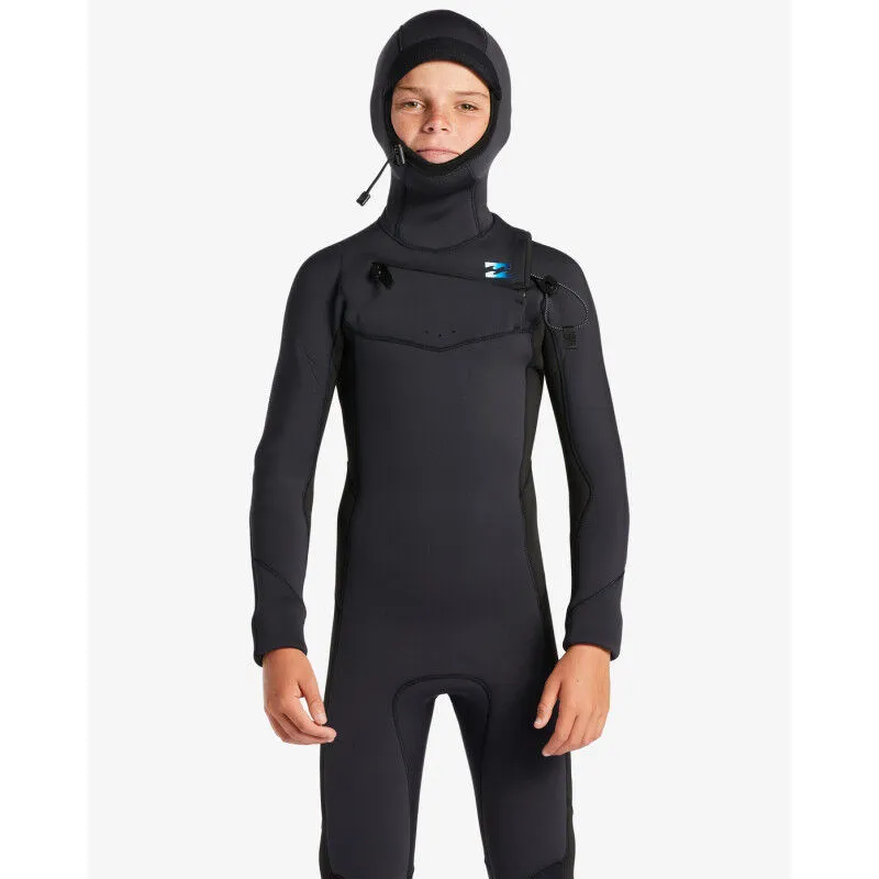 Billabong  5/4 mm Absolute Chest Zip Hooded - Mute da surf - Bambino