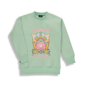 Birdz D'AMOUR ET D'EAU FRACHE CREWNECK - PASTEL GREEN