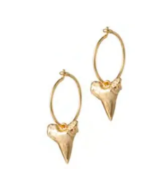 Bite Me Hoop Gold Luxury Earrings | Millo