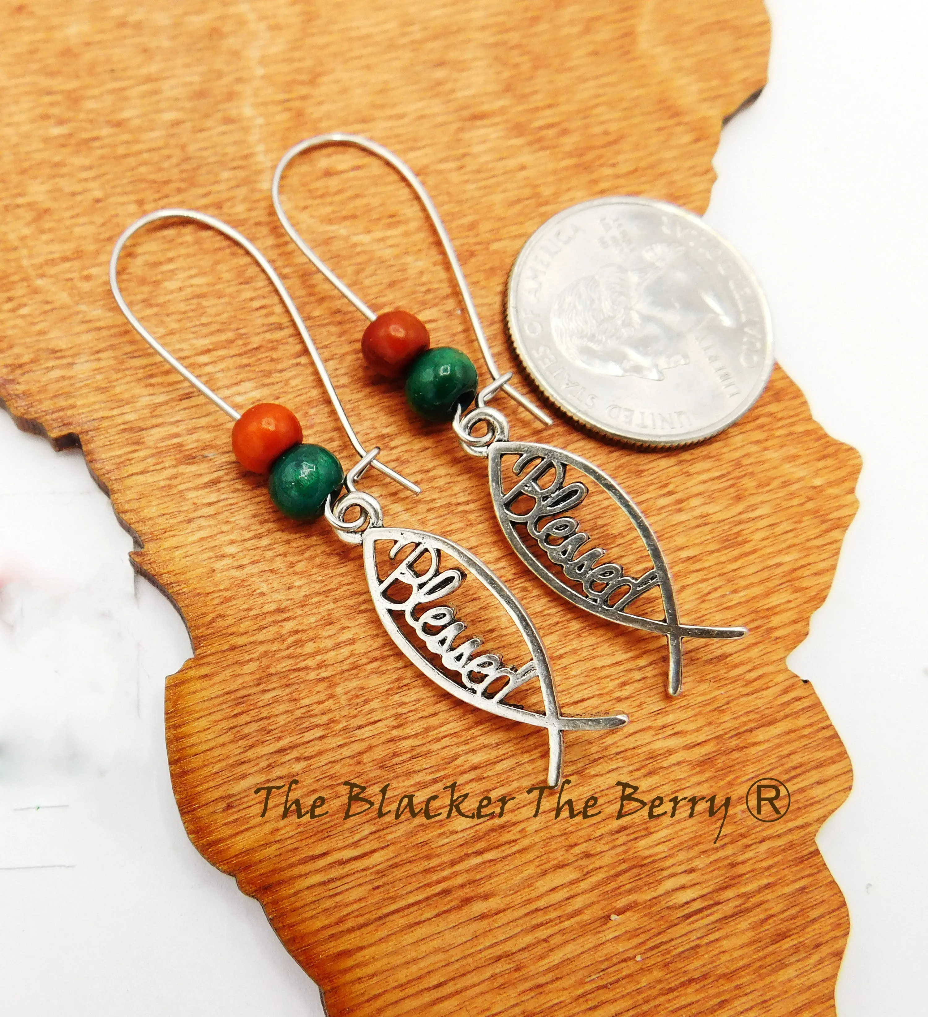 Blessed Earrings Women Christian Jewelry