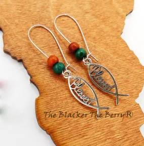 Blessed Earrings Women Christian Jewelry