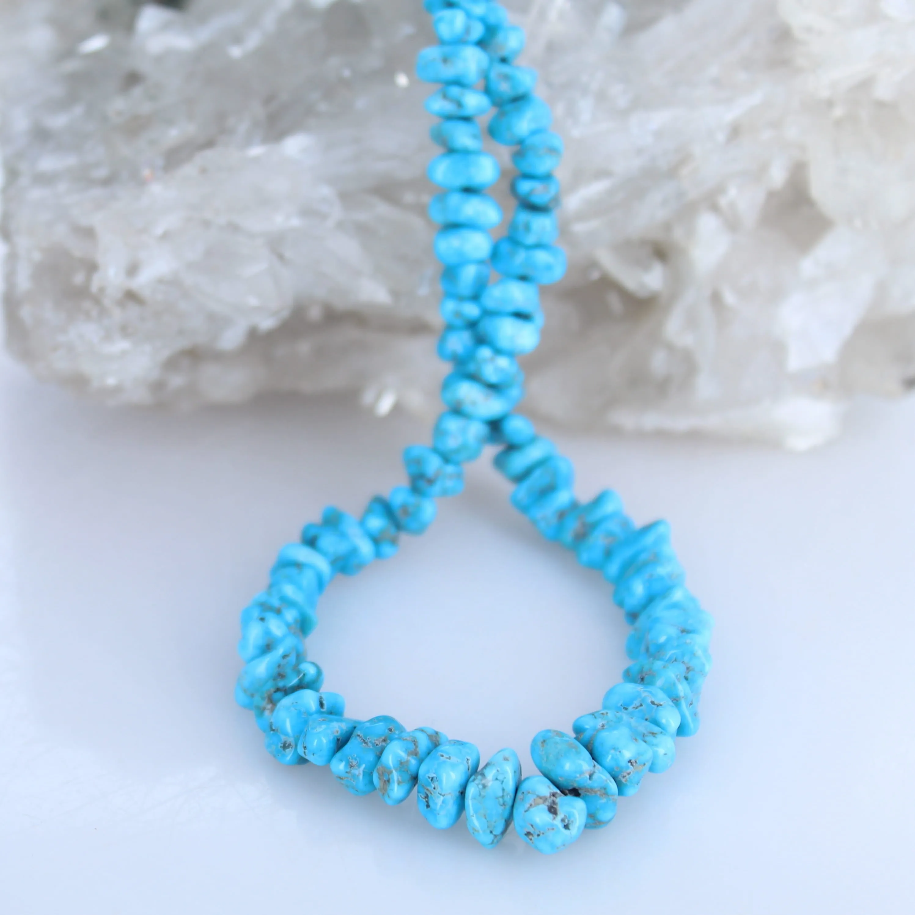 Blue Bird Turqioise Beads Arizona Vivid Blue 5.7 to 10mm 16