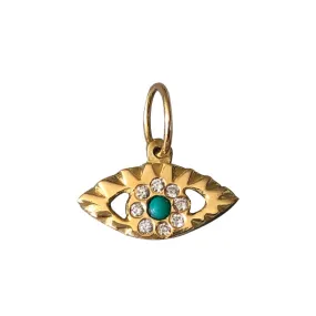 BOHEME TURQUOISE DIAMOND THIRD EYE CHARM rts