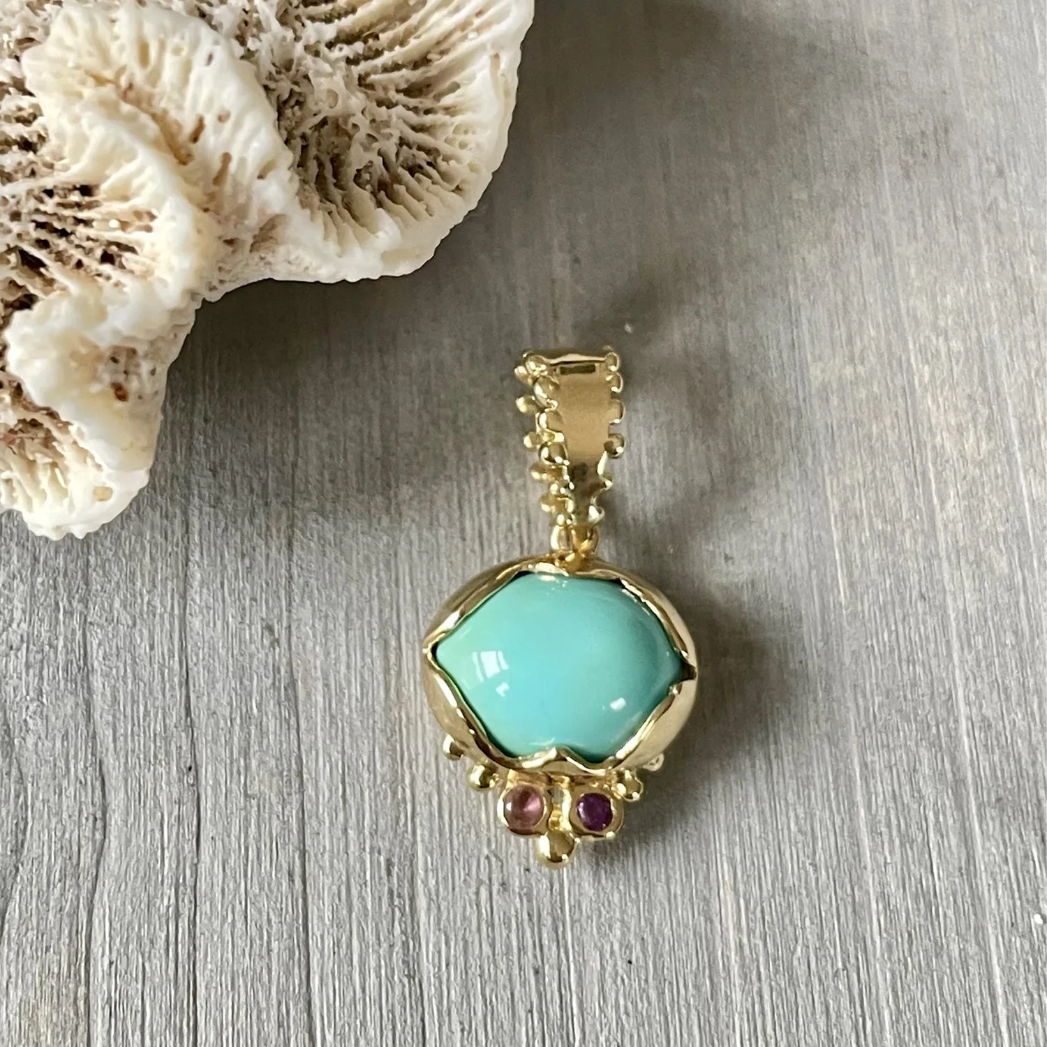 BOHEME TURQUOISE LOTUS CHARM