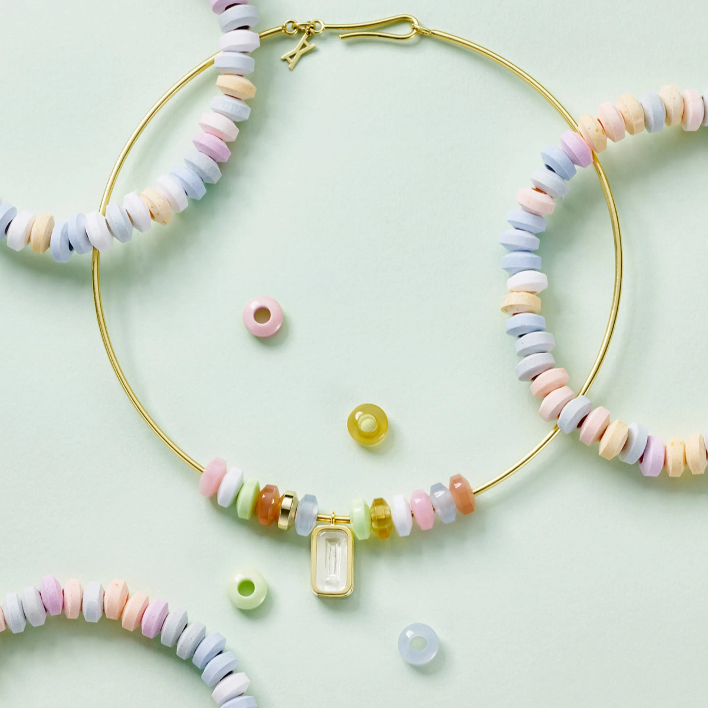 Candy bead banana yellow opal