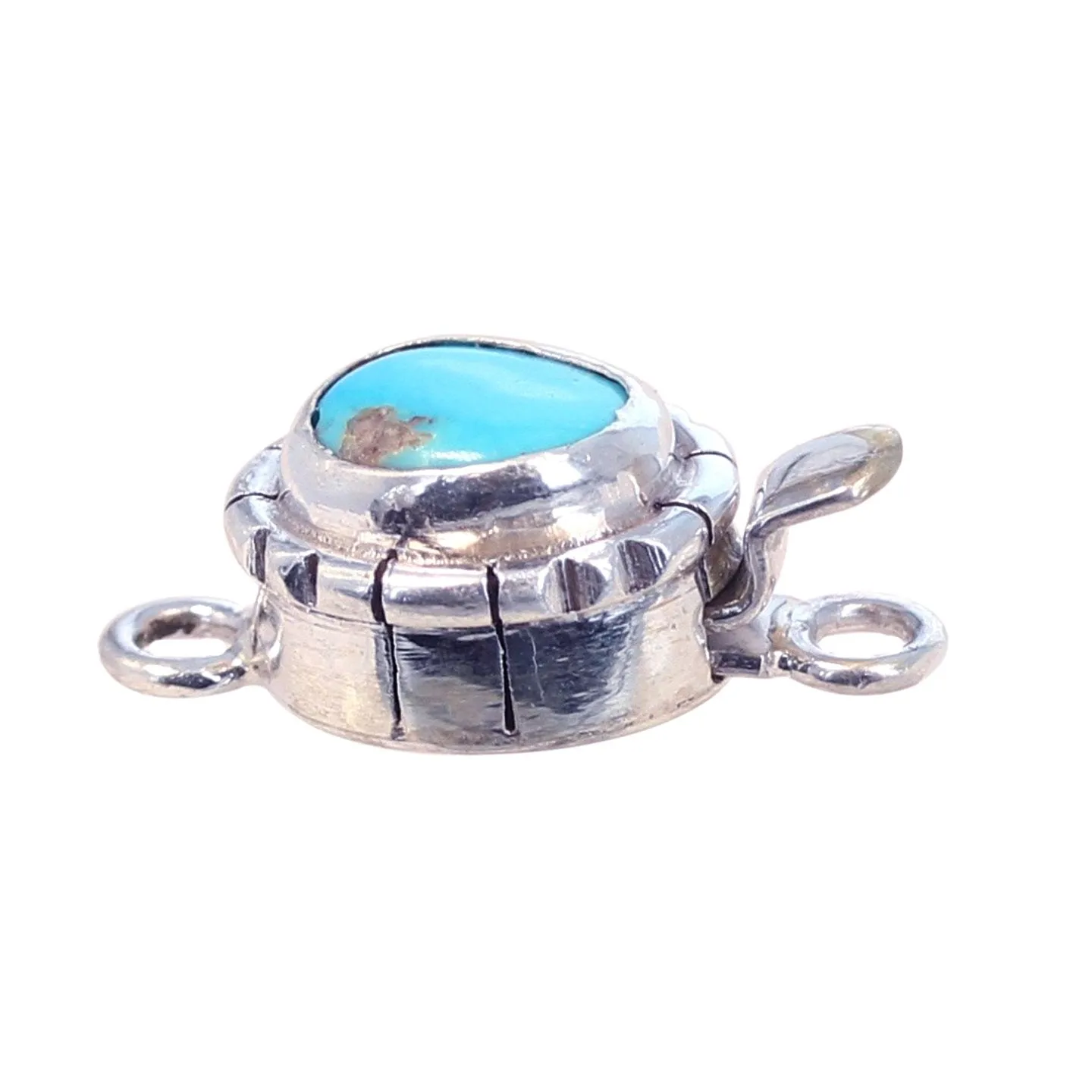 Castle Dome Turquoise Sterling Clasp Southwest Style