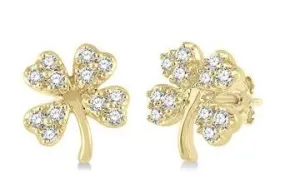 CLOVER PETITE DIAMOND FASHION EARRINGS