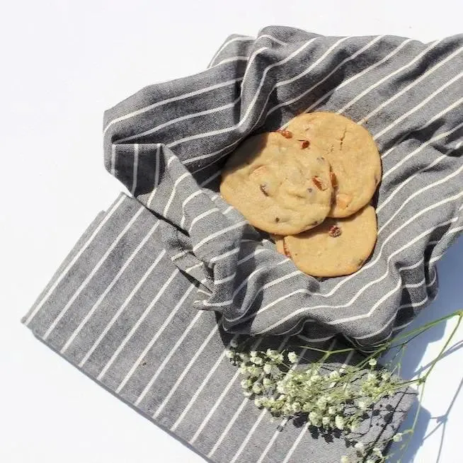 Cotton Tea Towels In Gray